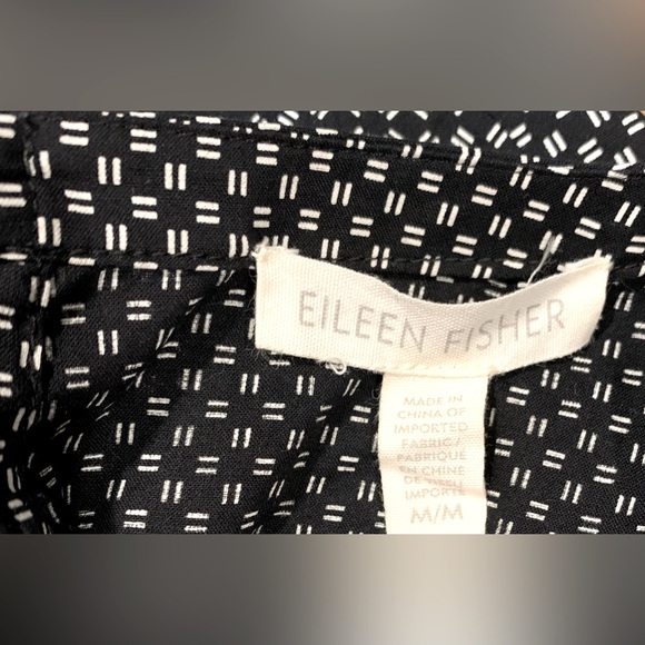 Excellent Condition, Eileen Fisher- Black/White Dress w/ Pockets, Sz Medium - Picture 10 of 12